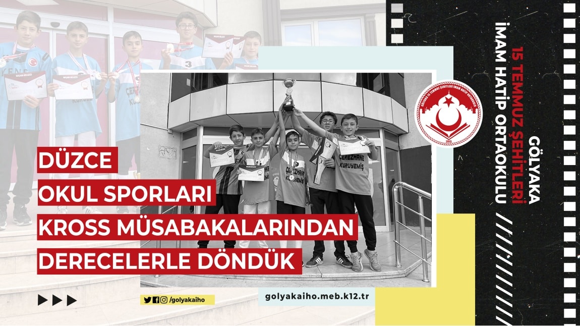 DÜZCE OKUL SPORLARI KROSS MÜSABAKALARINDAN DERECELERLE DÖNDÜK